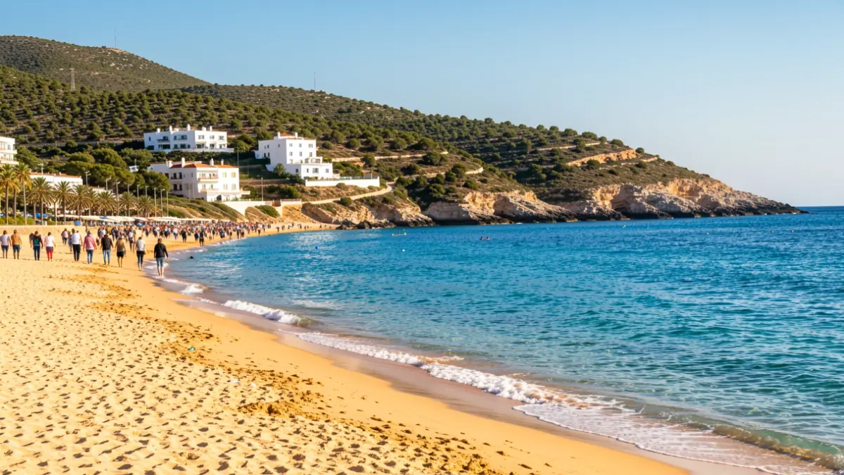 Generic image of the Almería coast with beaches and buildings.