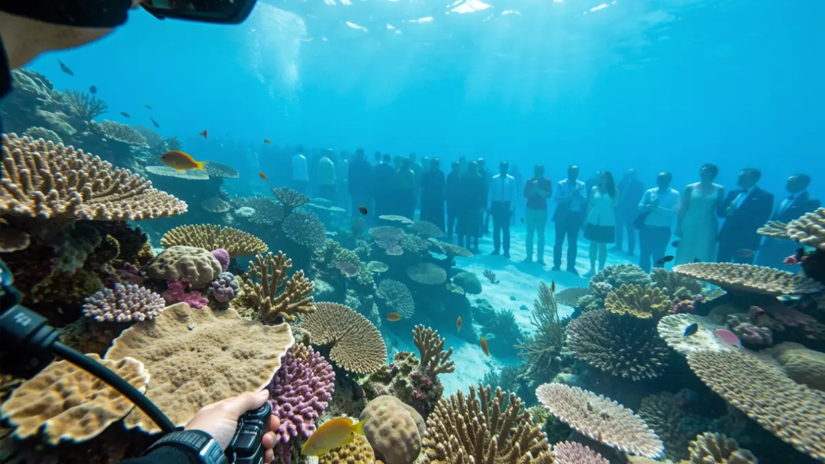 Generic image of a scuba diving immersion with diving equipment.