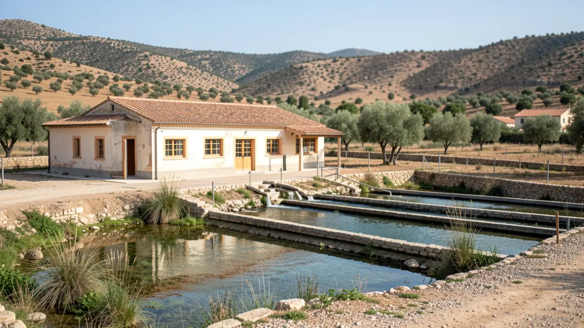 Municipal building in Baza to be adapted as a Water Interpretation Center, next to a natural spring area.