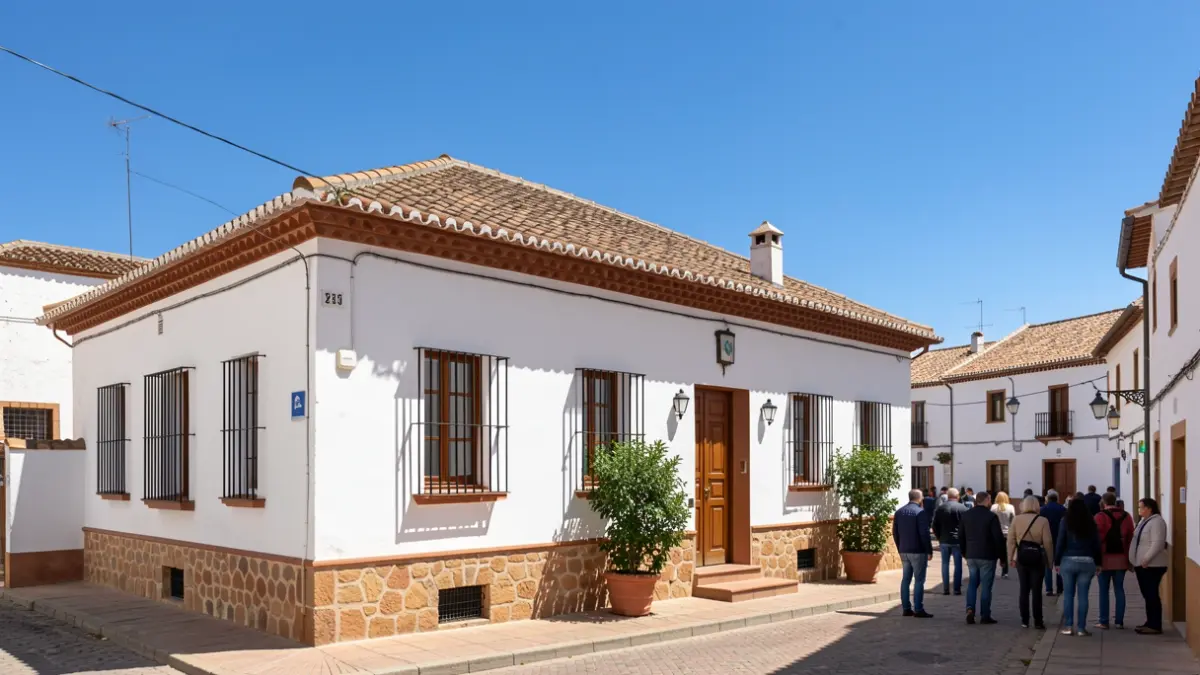 Fachada genérica de un edificio municipal en un pueblo andaluz.
