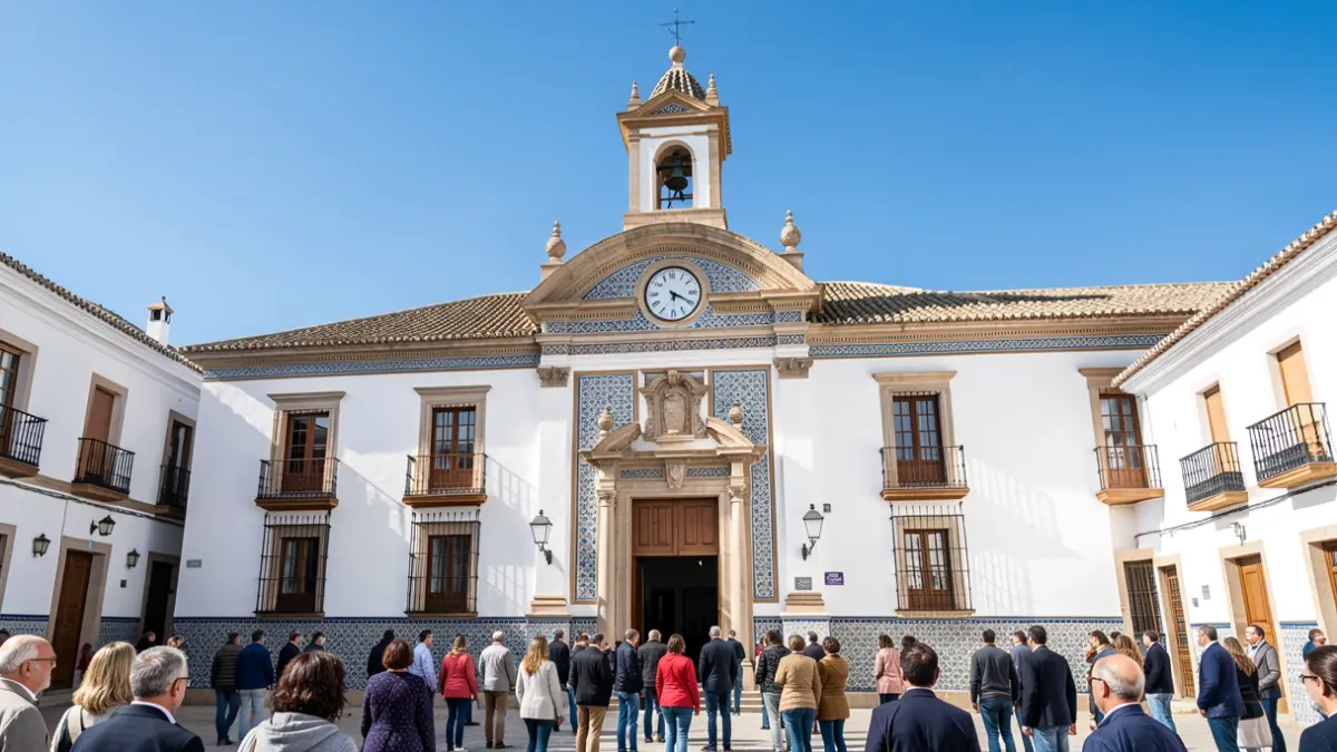 Facade of the Dos Torres City Hall.