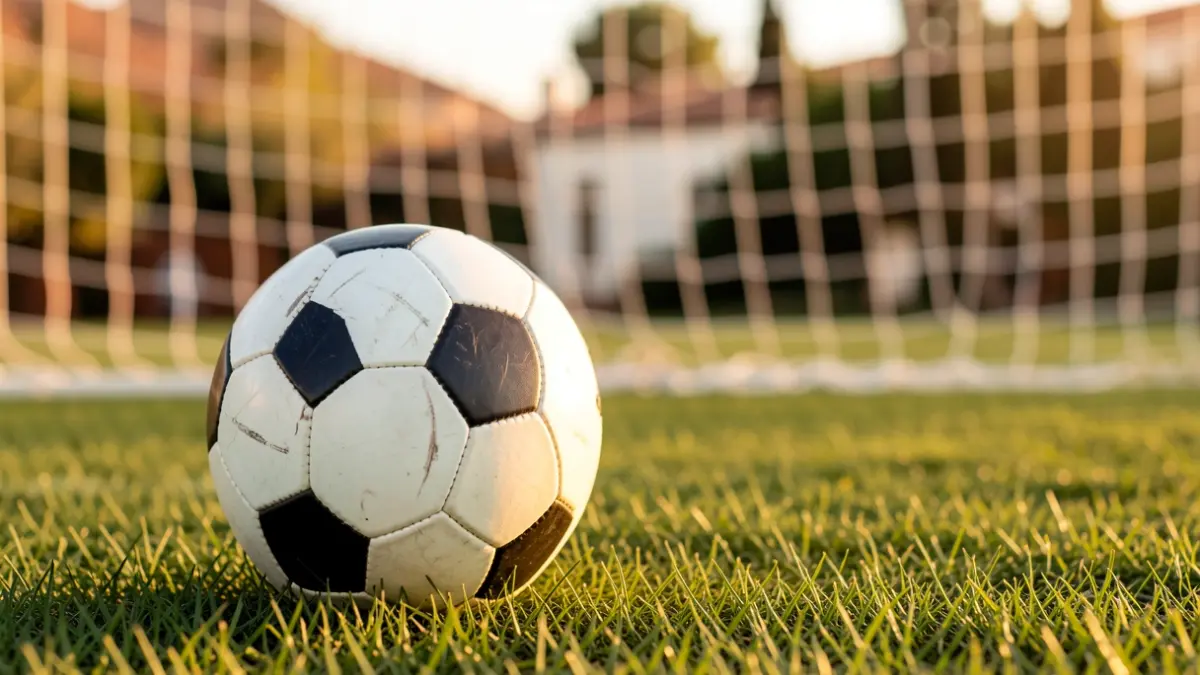 Generic image of a soccer ball on grass.