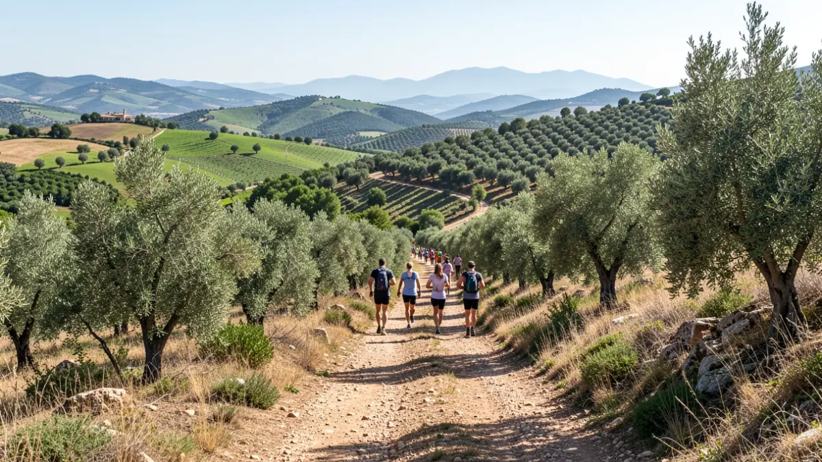 Image of a solidarity mountain race in the Andalusian Subbética.