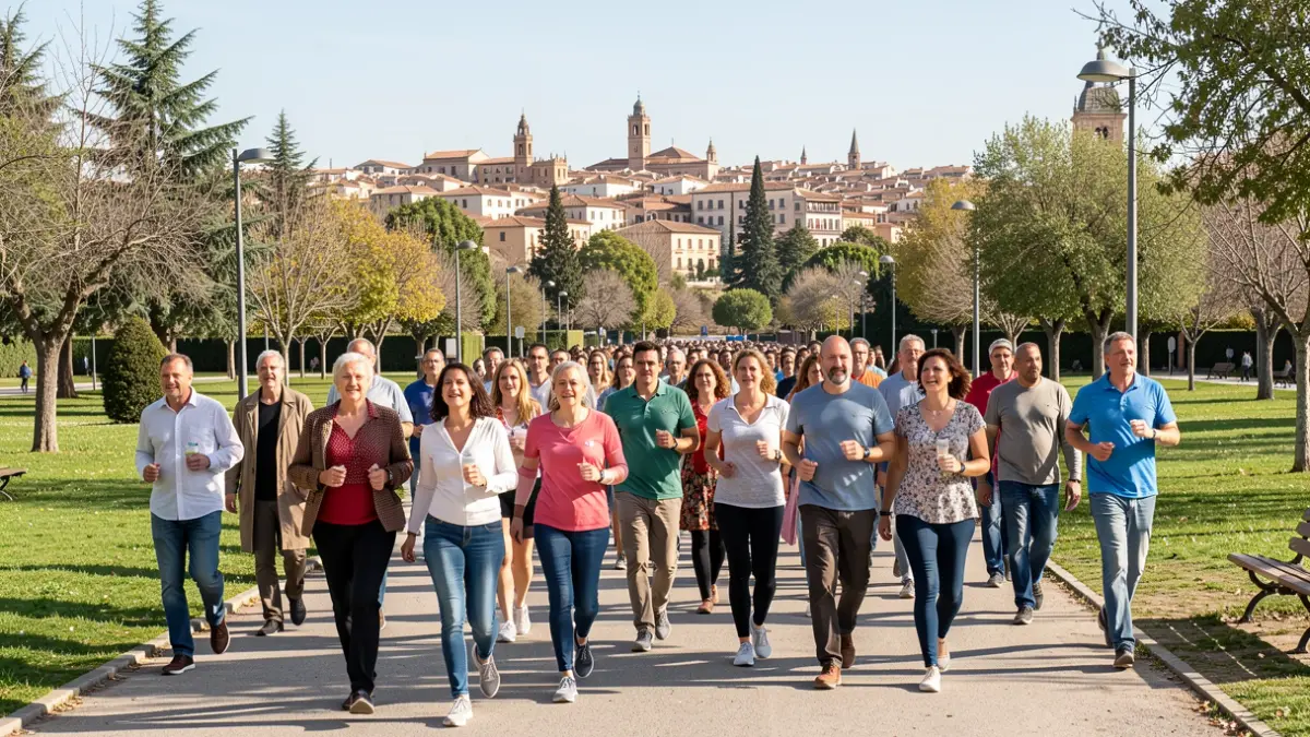 Image of people participating in a charity race against brain cancer in Córdoba.