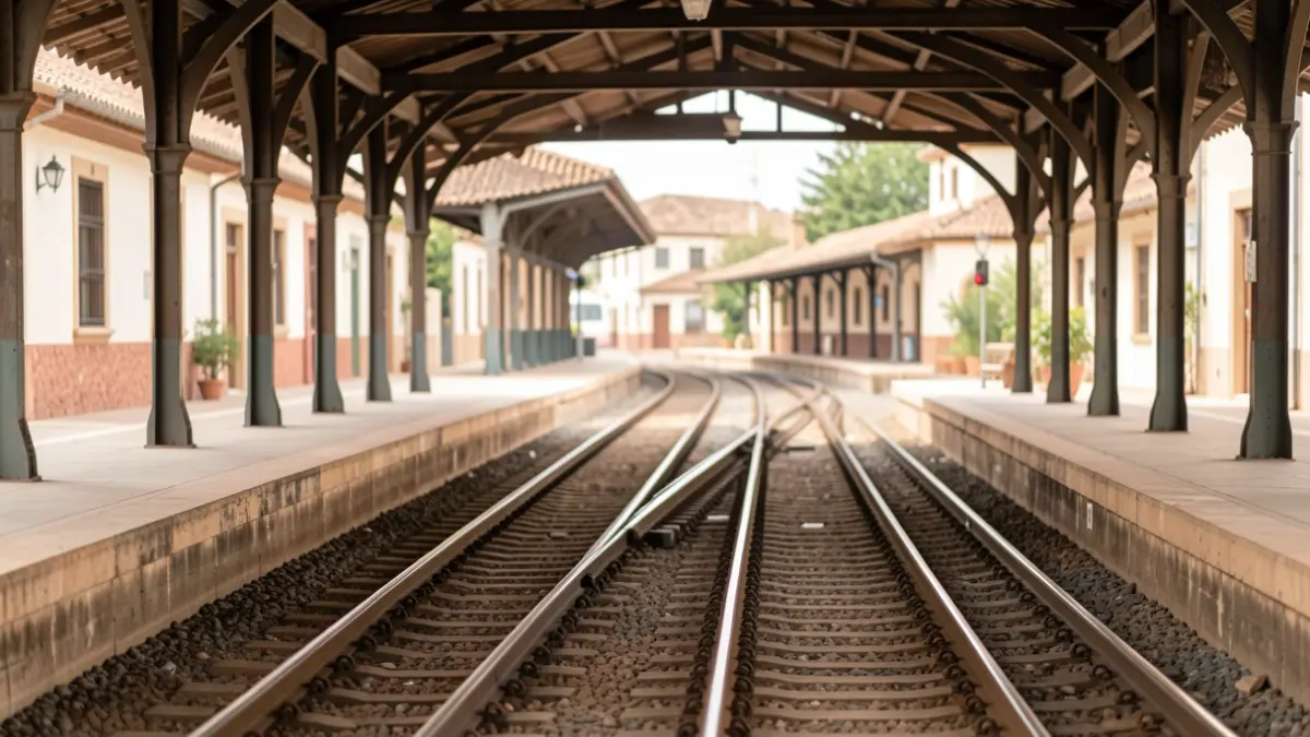 Imagen genérica de una estación de tren andaluza con vías.