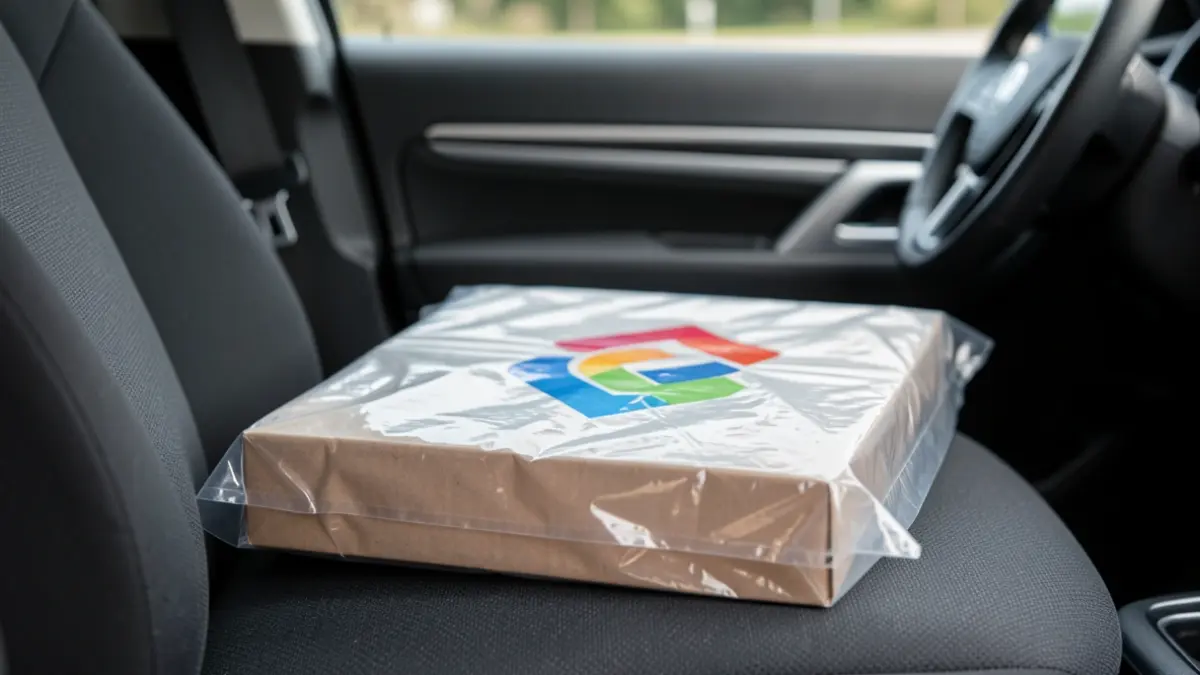 Package of cocaine wrapped in transparent film found in a car.