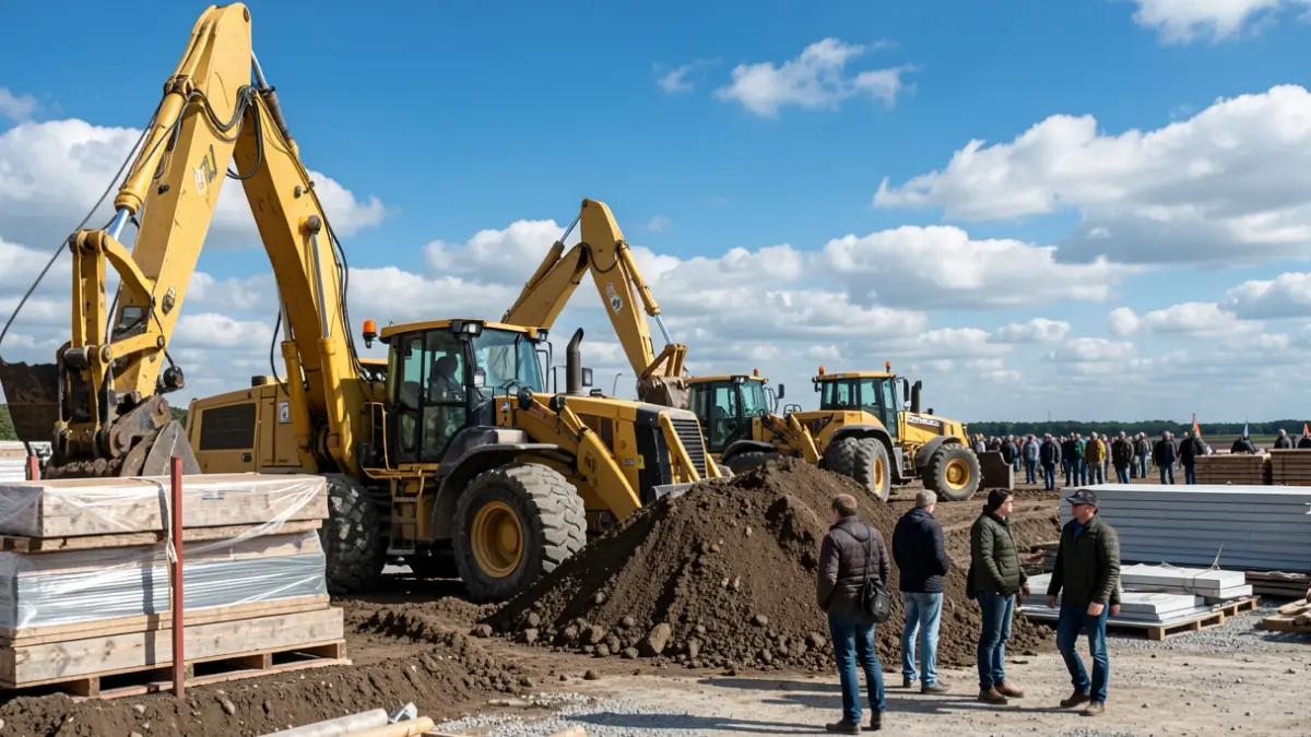 Imagen genérica de maquinaria de construcción trabajando en una obra.