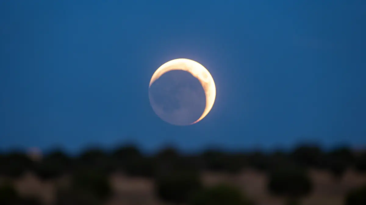 Partial image of the sun partially obscured by the moon during a solar eclipse seen from Andalusia.