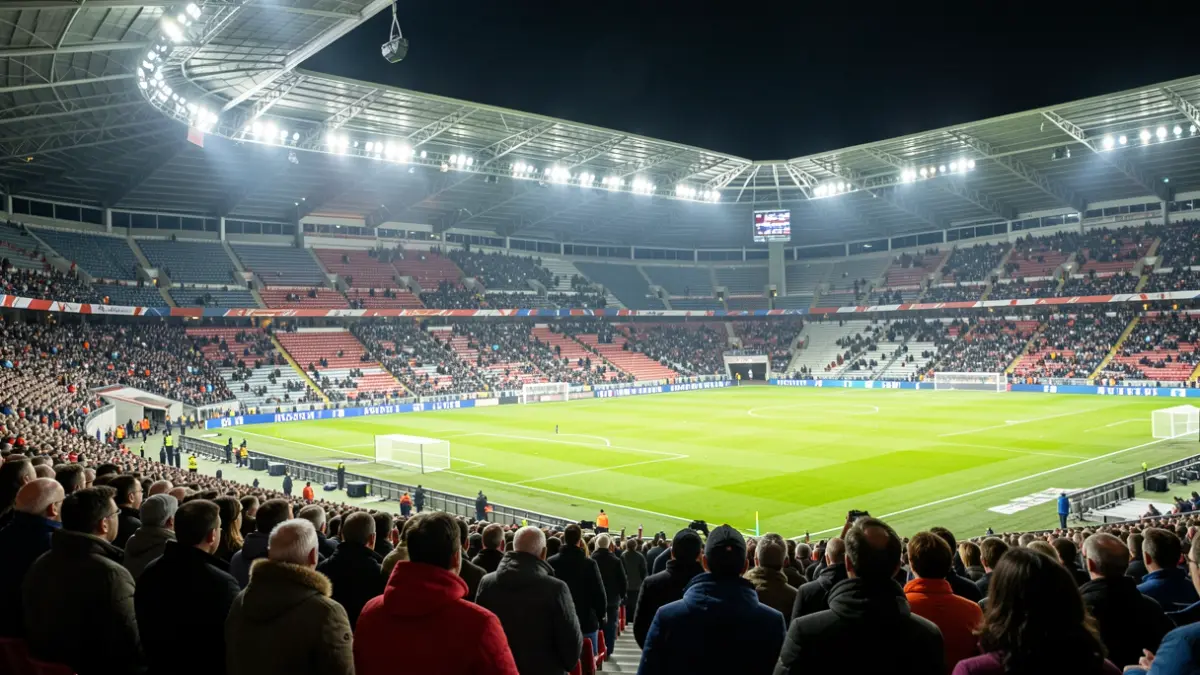 Imagen genérica de un estadio de fútbol vacío antes de un partido.