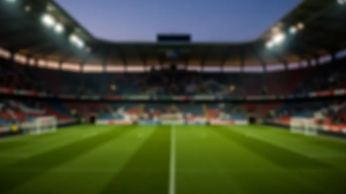 Generic image of a football stadium at dusk.