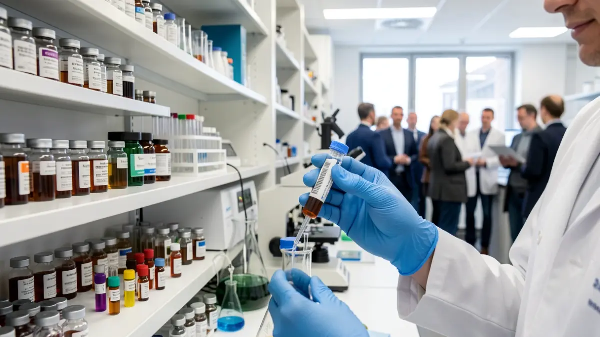 Generic image of a laboratory with biological samples and scientific personnel.