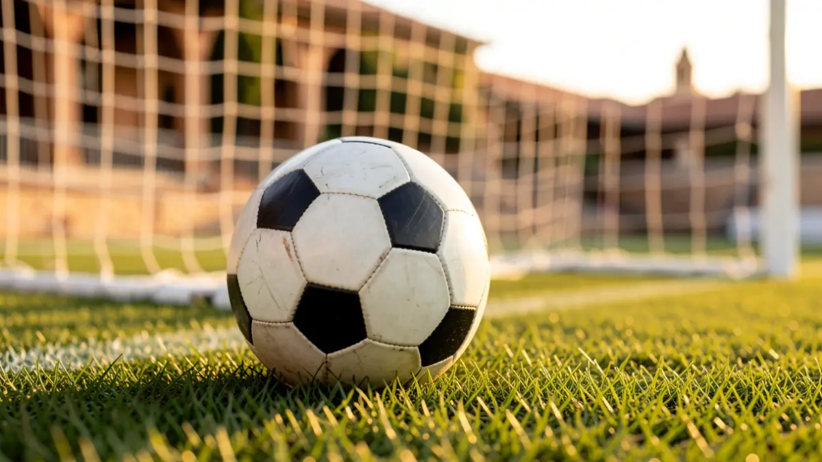 Imagen genérica de un balón de fútbol sobre césped.