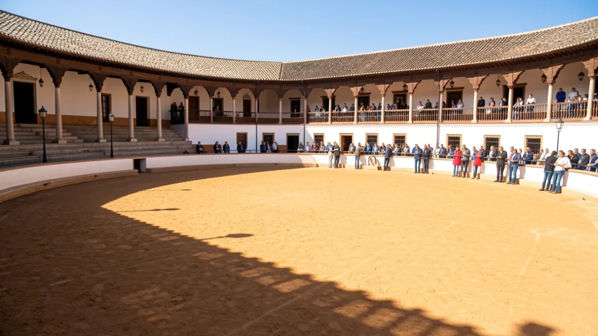 Imagen genérica de un frontón en Almería con arquitectura andaluza.