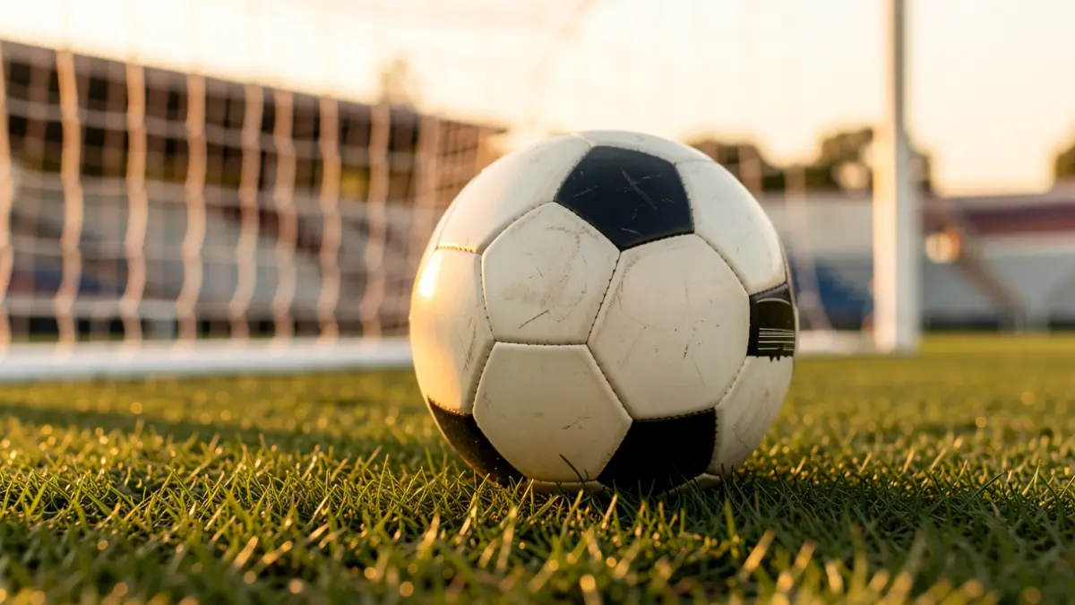 Imagen genérica de un balón de fútbol en el césped de un estadio.