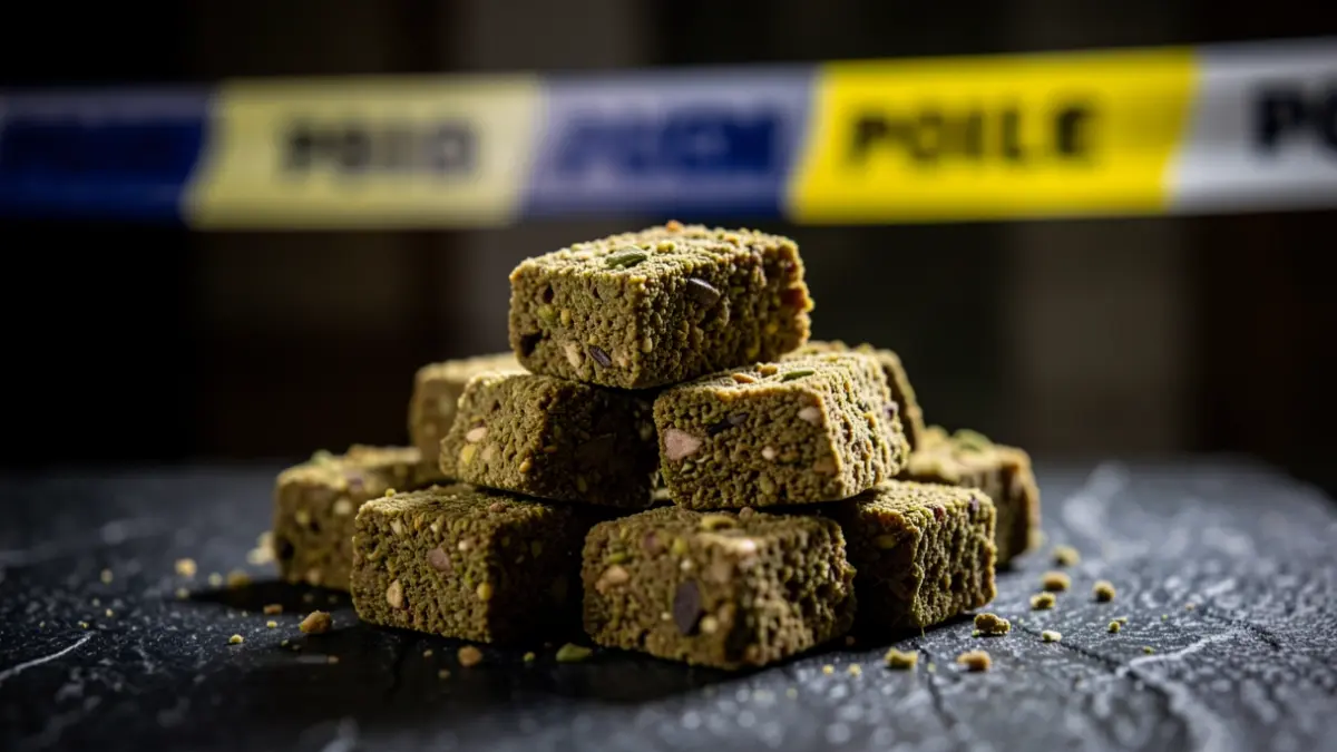 Image of hashish blocks seized by police.