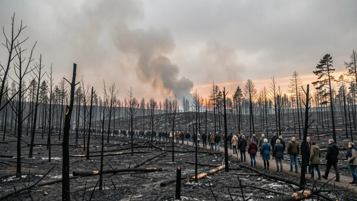 Generic image of an area devastated by a forest fire.