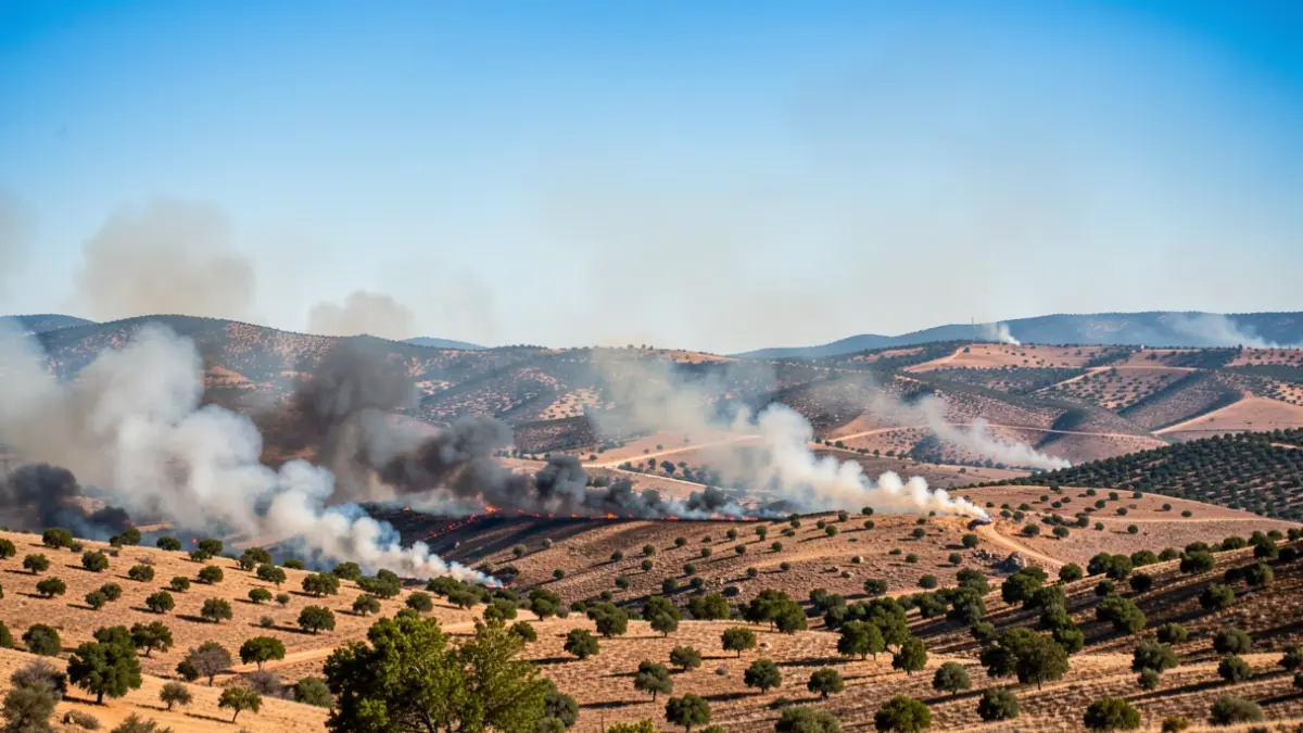 Generic image of a wildfire in Andalusia.