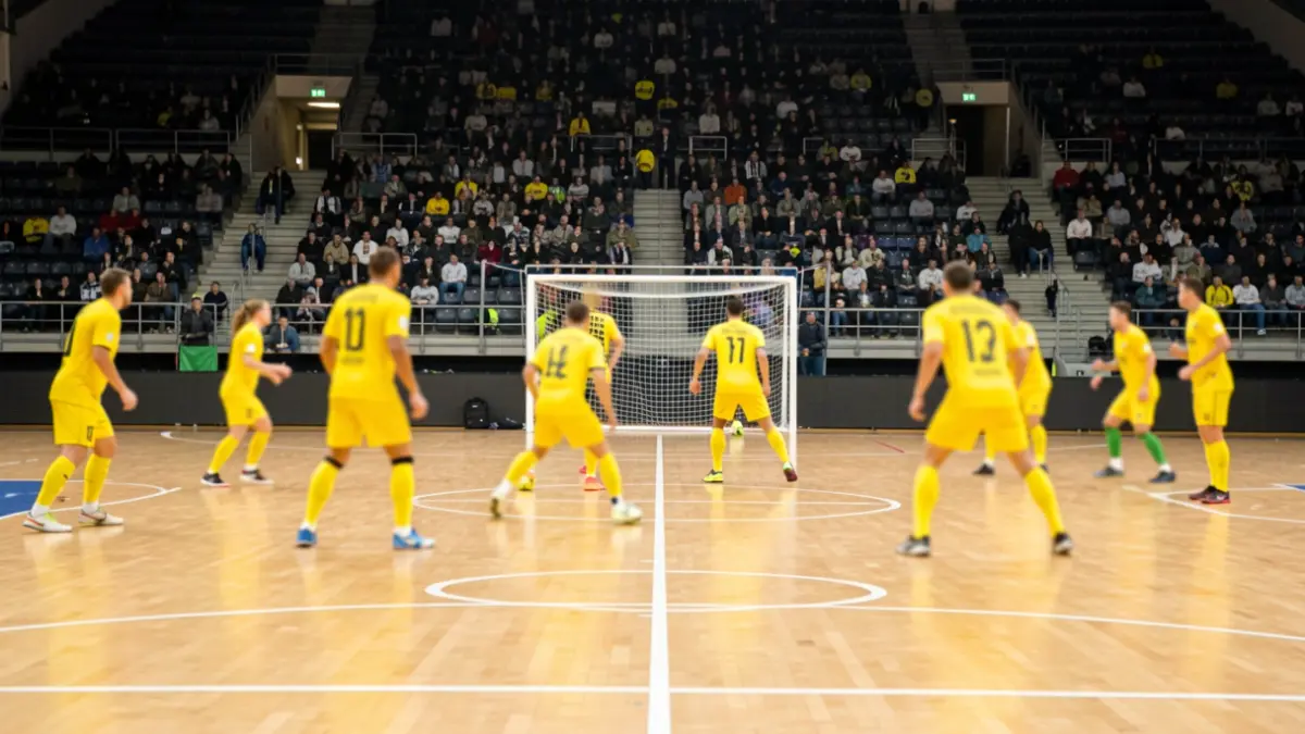 Imagen genérica de un equipo de fútbol sala entrenando.