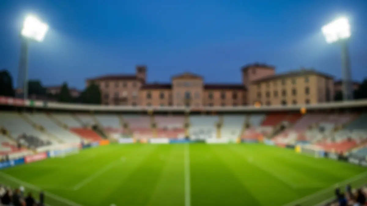 Generic image of a football stadium at dusk.