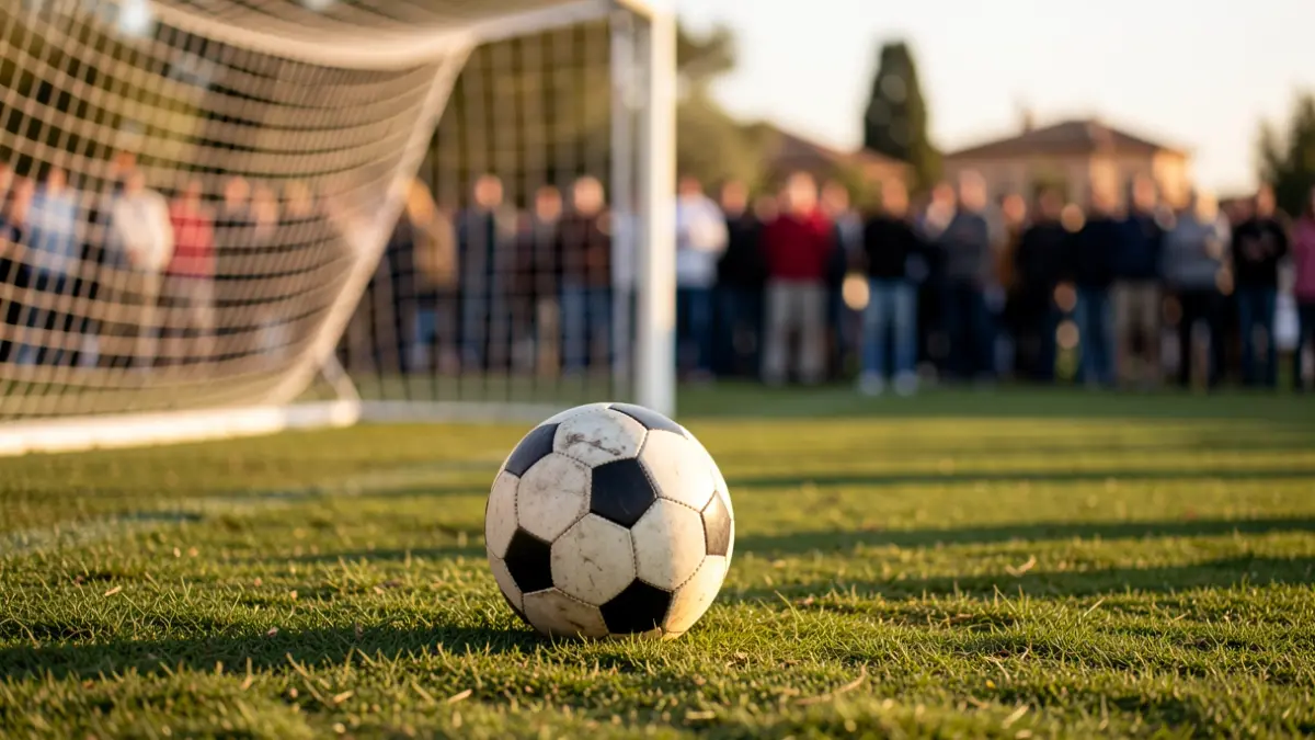 Imagen genérica de un balón de fútbol en un campo.