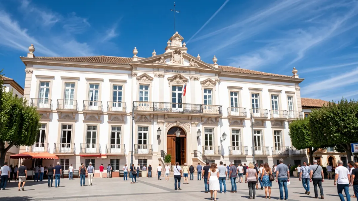 Fachada del Ayuntamiento de Marbella en la Plaza de Los Naranjos.