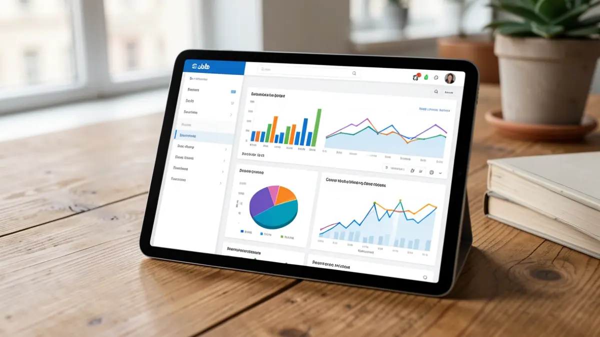 Imagen genérica de una tablet mostrando un portal de empleo digital con gráficos.