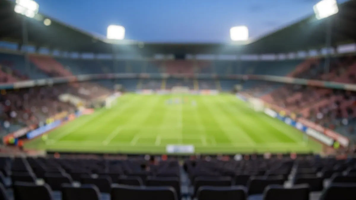 Generic image of a football stadium at dusk.