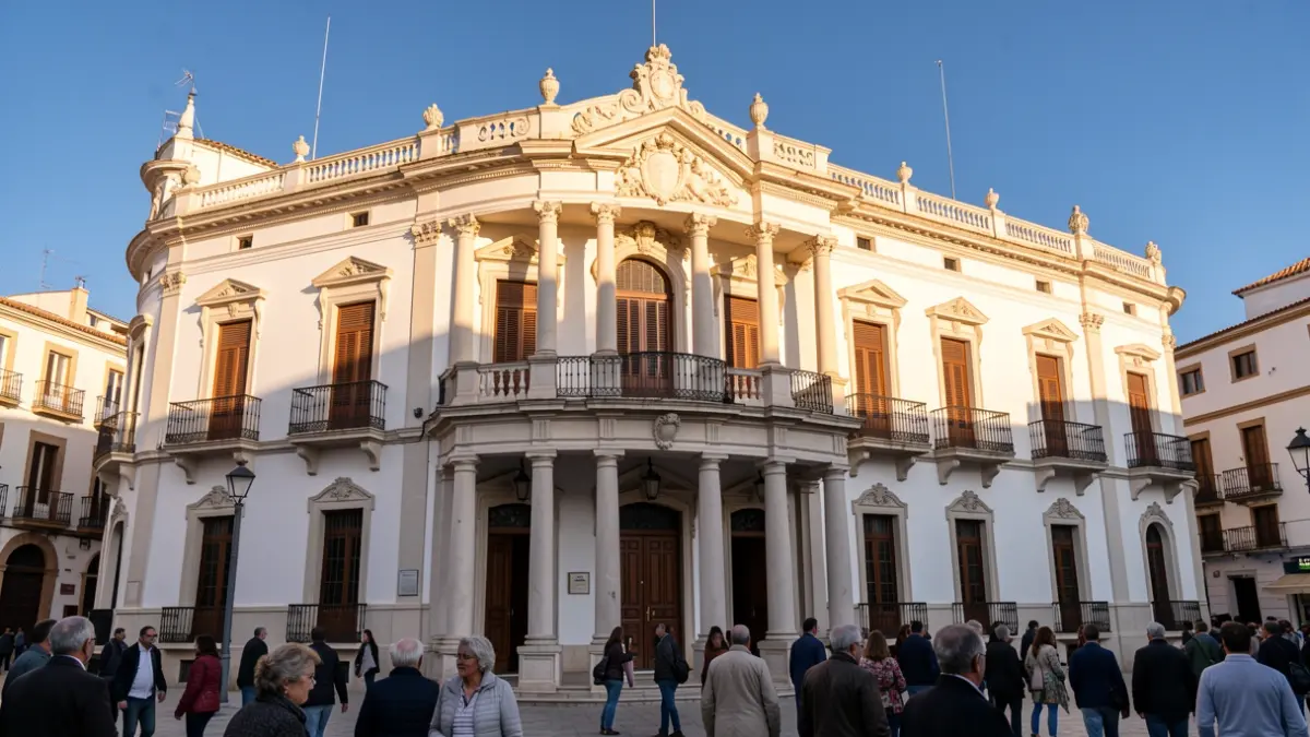 Facade of the Teatro Cervantes in Almería.