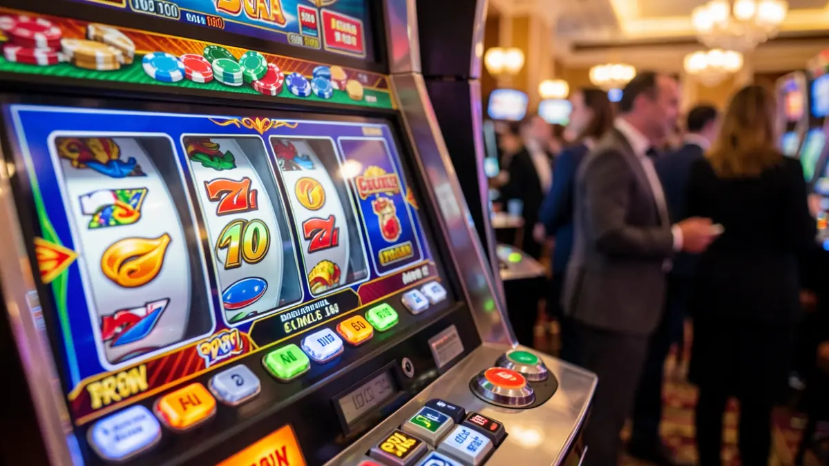 Generic image of an online slot machine with casino elements.