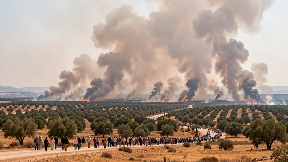 Imagen genérica de un gran incendio forestal en Andalucía.