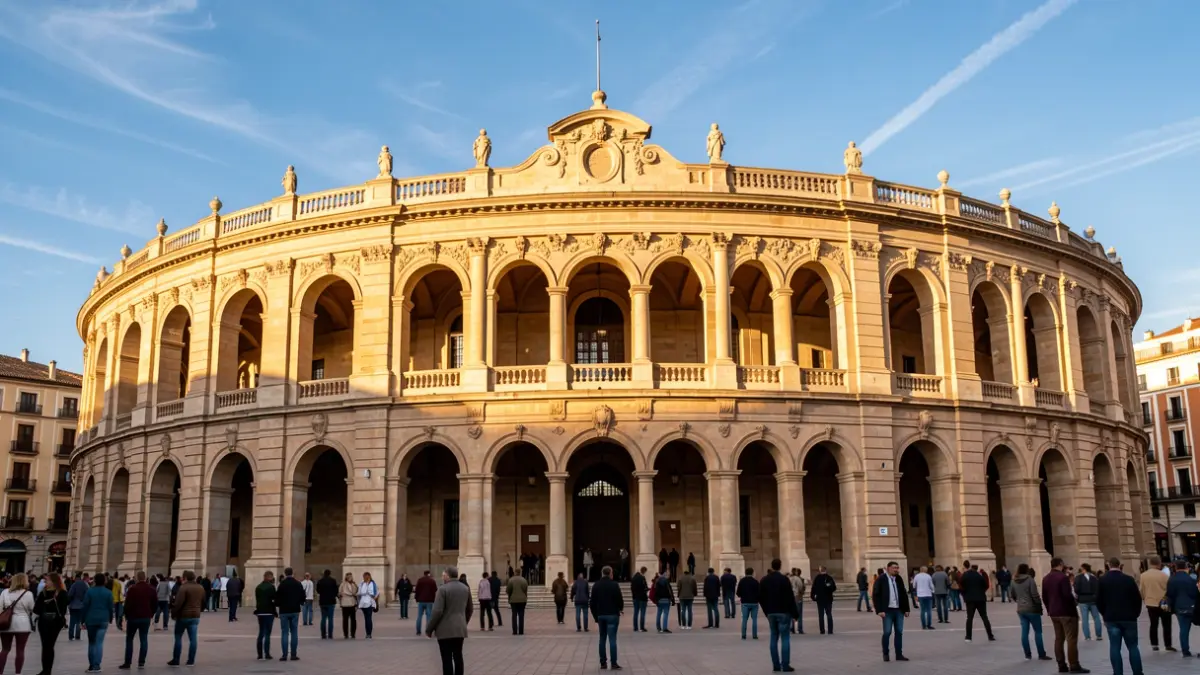 Facade of the Plaza de Toros de La Malagueta in Málaga.