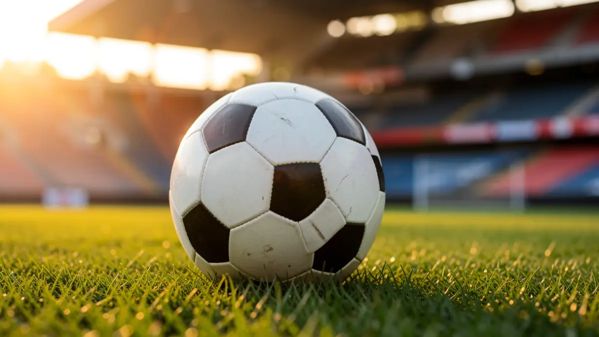 Imagen genérica de un balón de fútbol sobre el césped de un estadio.
