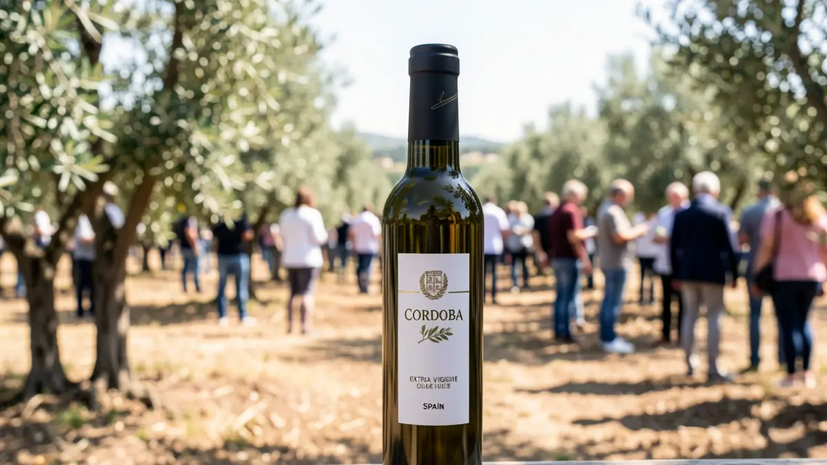 Bottle of extra virgin olive oil from Cordoba.