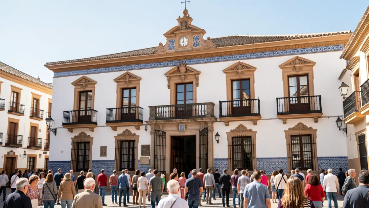 Fachada genérica de un ayuntamiento andaluz.