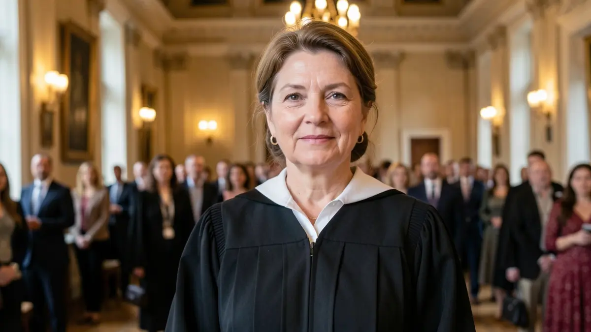 Generic image of an academic receiving an honor in an official reception hall.