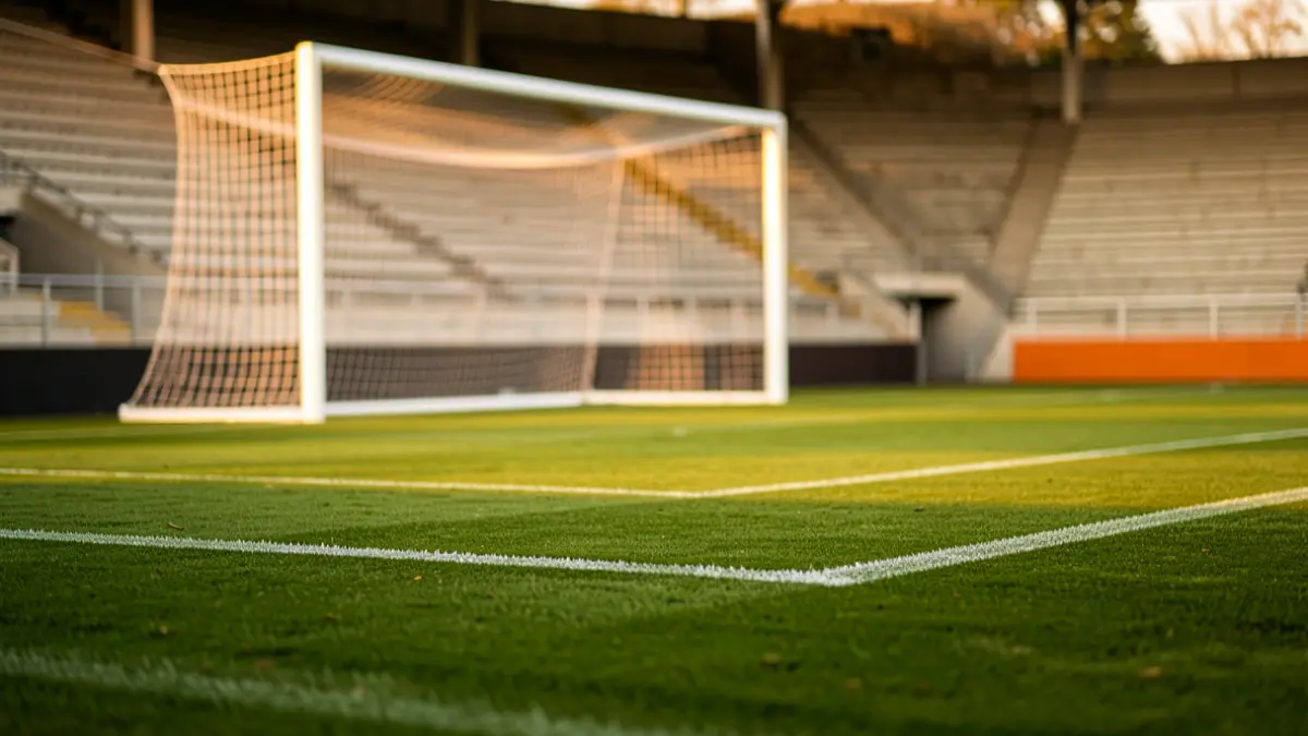 Imagen genérica de un campo de fútbol con césped y portería.