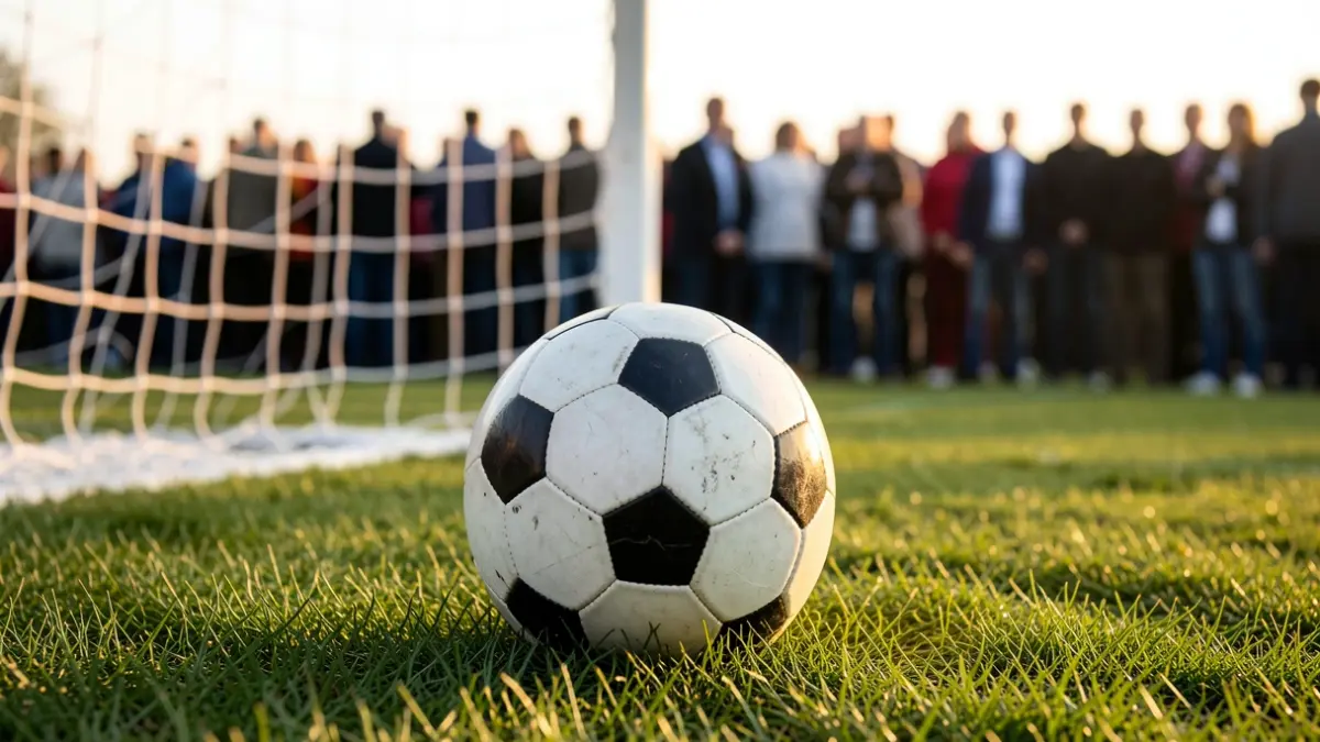 Imagen genérica de un balón de fútbol en un campo.