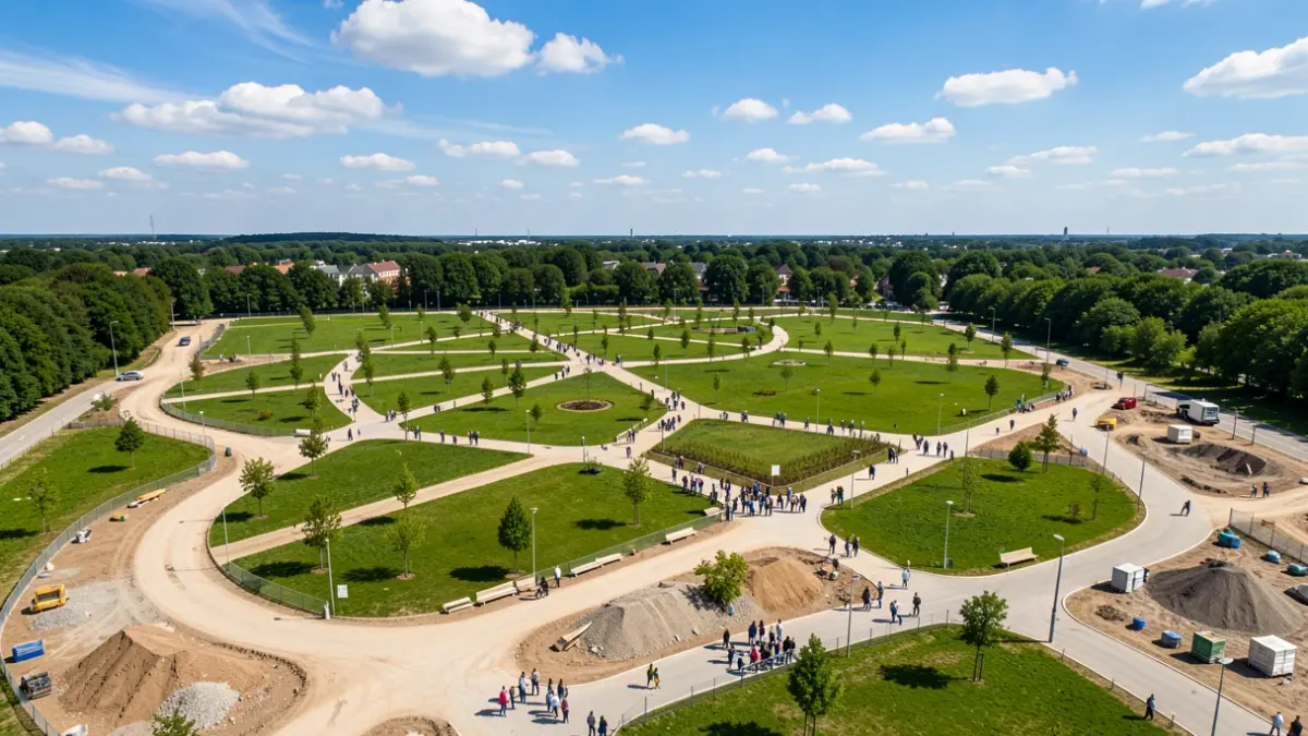 Vista aérea de la zona donde se construirá el Parque Mirador de Doñana en Sanlúcar.