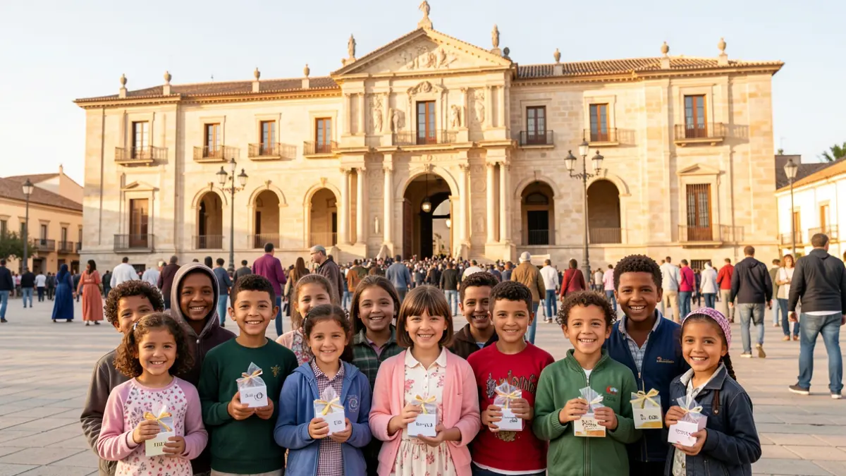 Sahrawi children received at the Provincial Palace of Cádiz.