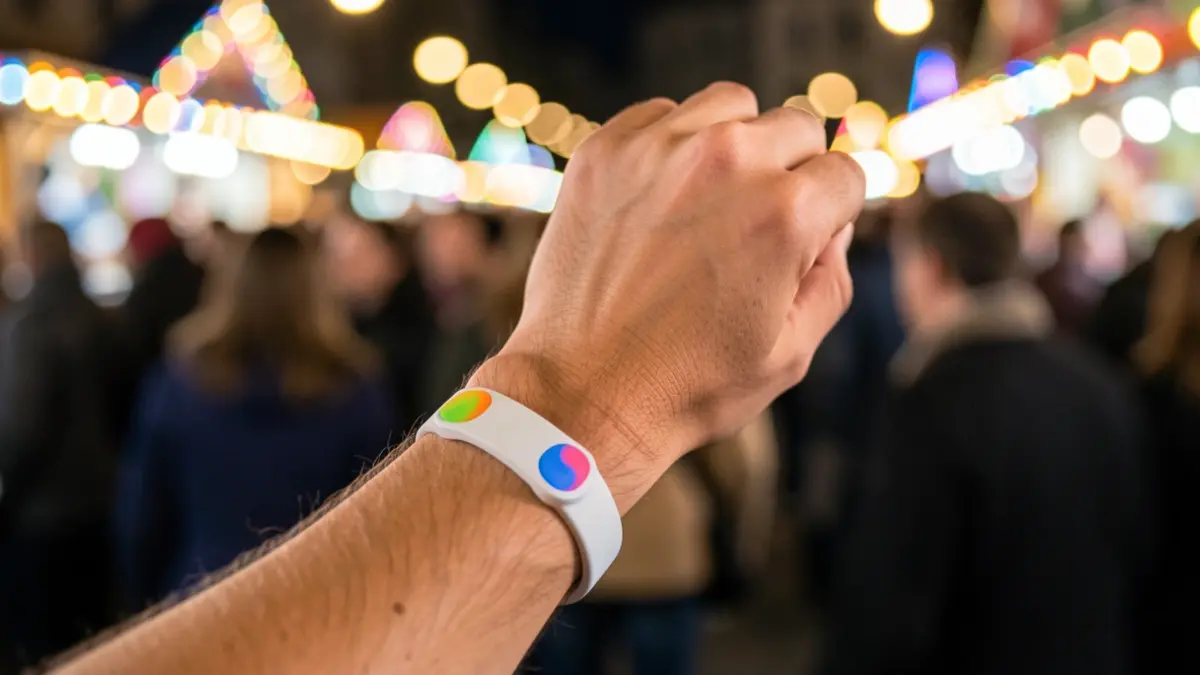 Pulsera detectora de drogas en la Feria de Málaga.