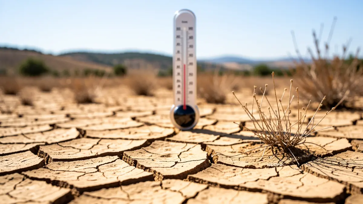 Imagen genérica de tierra agrietada por el calor extremo.