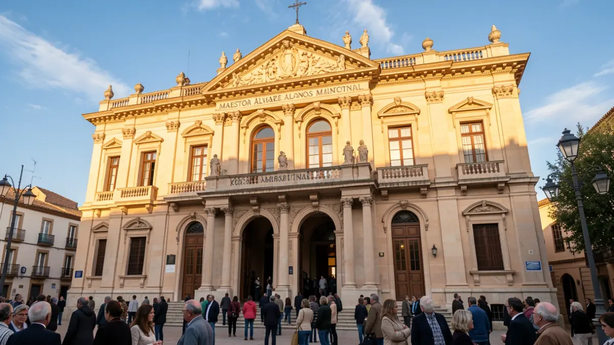 Facade of the Maestro Álvarez Alonso Municipal Theater in Martos, Andalusia.