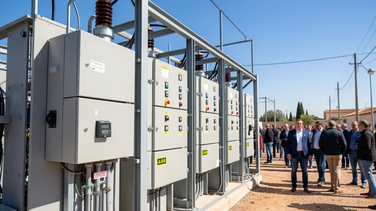 Modern electrical substation with advanced technology in Andalusia.