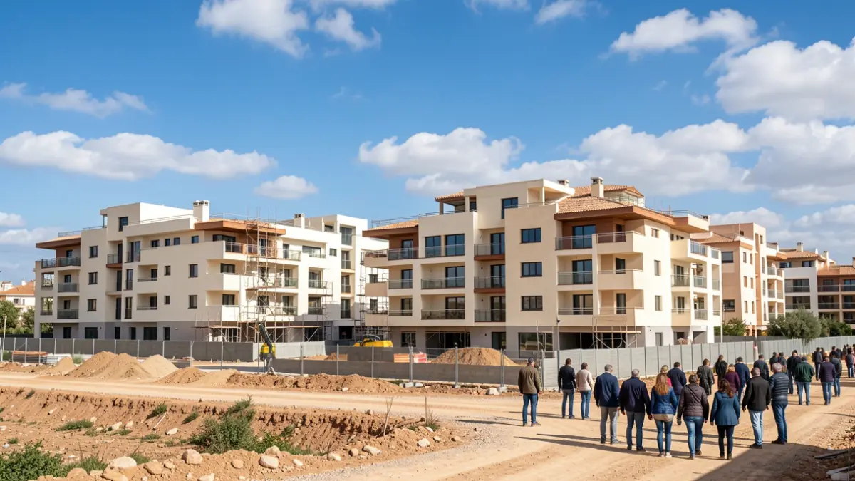 Construction of protected housing in Montilla.