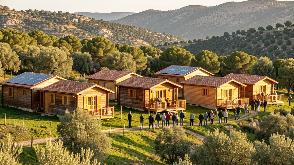 Tourist cabins in the Navalcán area, Noalejo, Jaén.