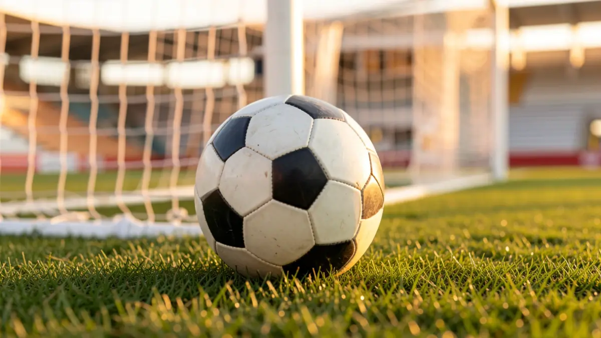 Imagen genérica de un balón de fútbol en el césped de un estadio.