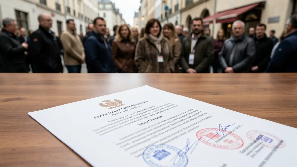 Imagen de un documento oficial con sellos y firmas.