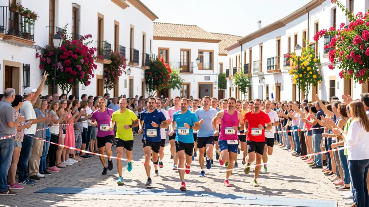 Imagen genérica de una carrera popular en un pueblo andaluz.