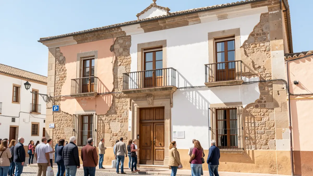 Fachada de la Casa-Museo Andrés Segovia en Linares tras las obras de mejora.