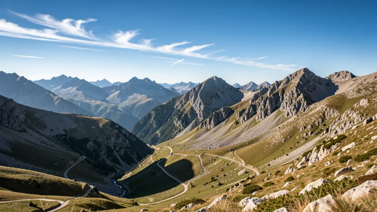 Generic image of a mountain trail in Sierra Nevada.